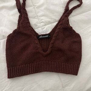 Olivaceous Brown Knit Bra
